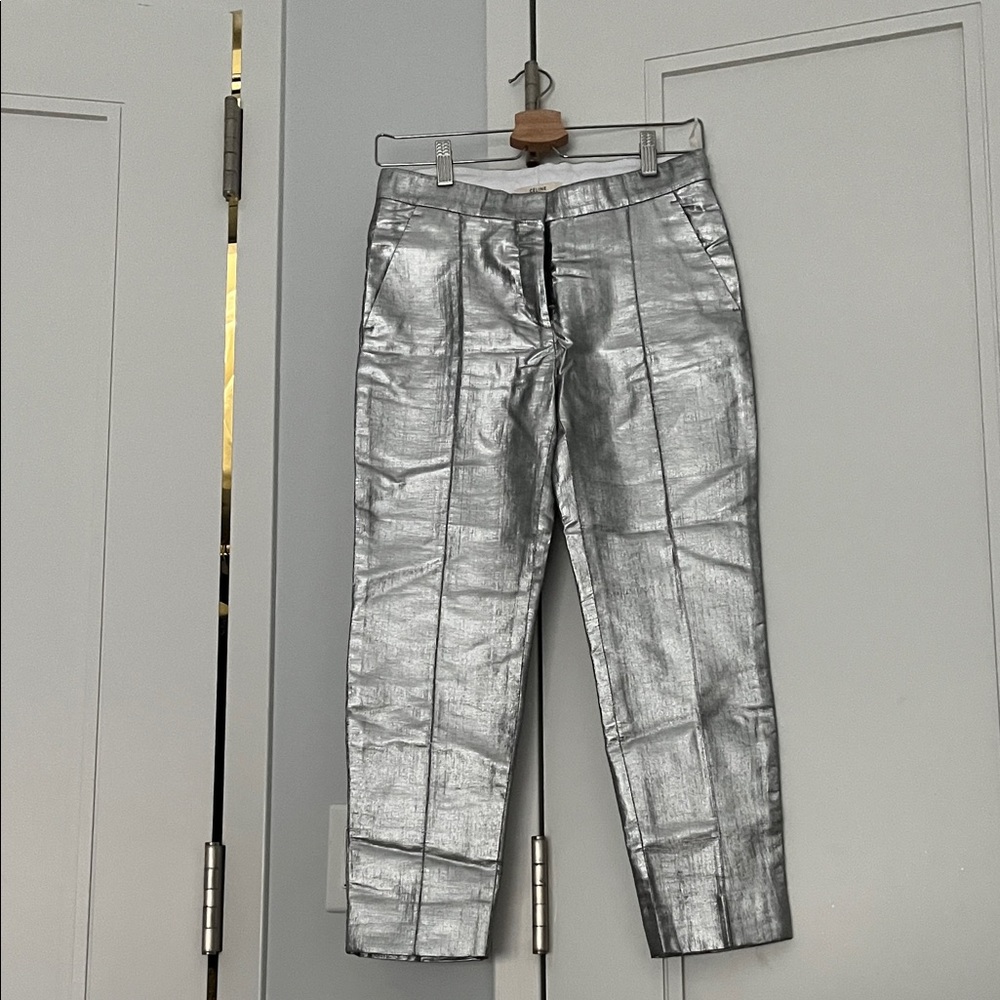 Celine Silver Women's Pants. Size 34